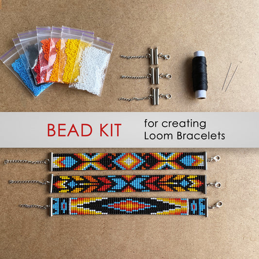 Inspired Bead Kit for creating 3 Loom Bracelets - Jewelry making SET