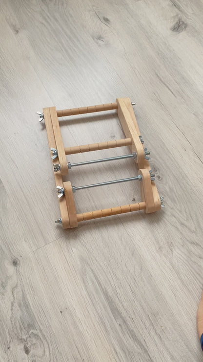 Upright Modern Loom for LONG seed beadwork weaving