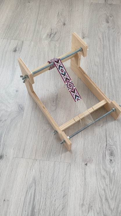 Large Wooden Loom for LONG seed beadwork weaving