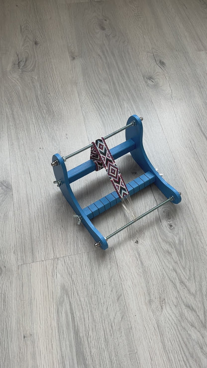 Blue Mini Professional Wooden Loom