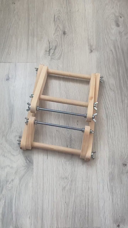 Upright Duo Loom for LONG seed beadwork weaving