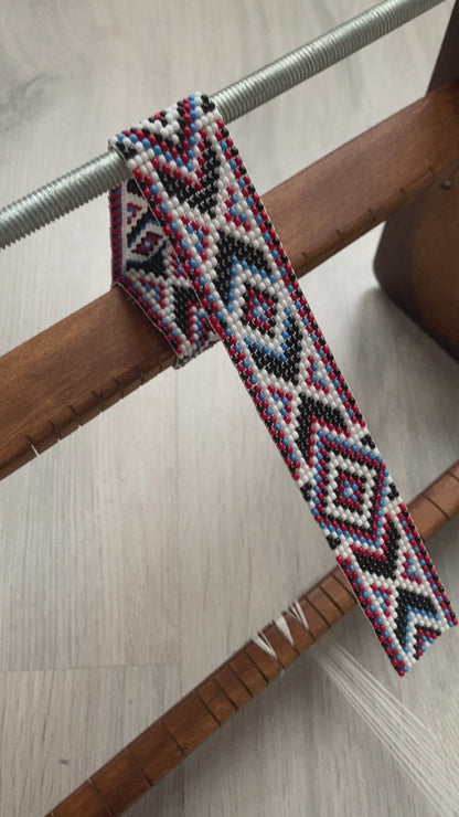 Dark Big Wooden Loom for LONG seed beadwork weaving
