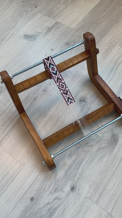 Dark Modern Loom for LONG seed beadwork weaving