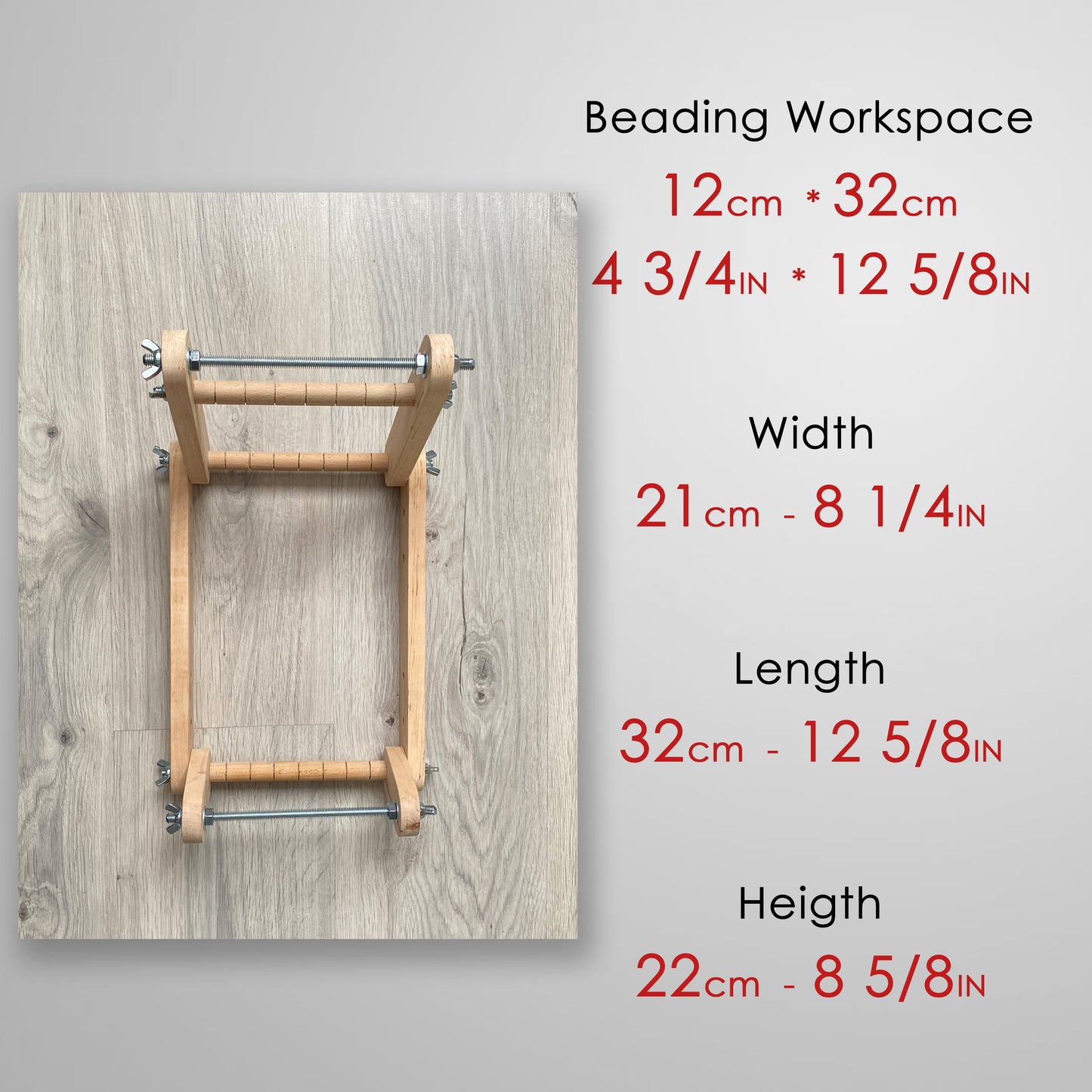 Upright Modern Loom for LONG seed beadwork weaving