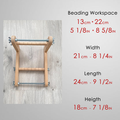 Narrow Double-sided Wooden Loom for NARROW seed beadwork weaving