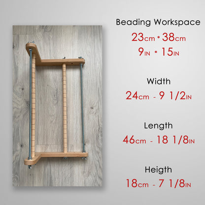 The Biggest Double-sided Wooden Loom for LONG seed beadwork weaving