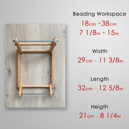 Upright Middle Loom for LONG seed beadwork weaving