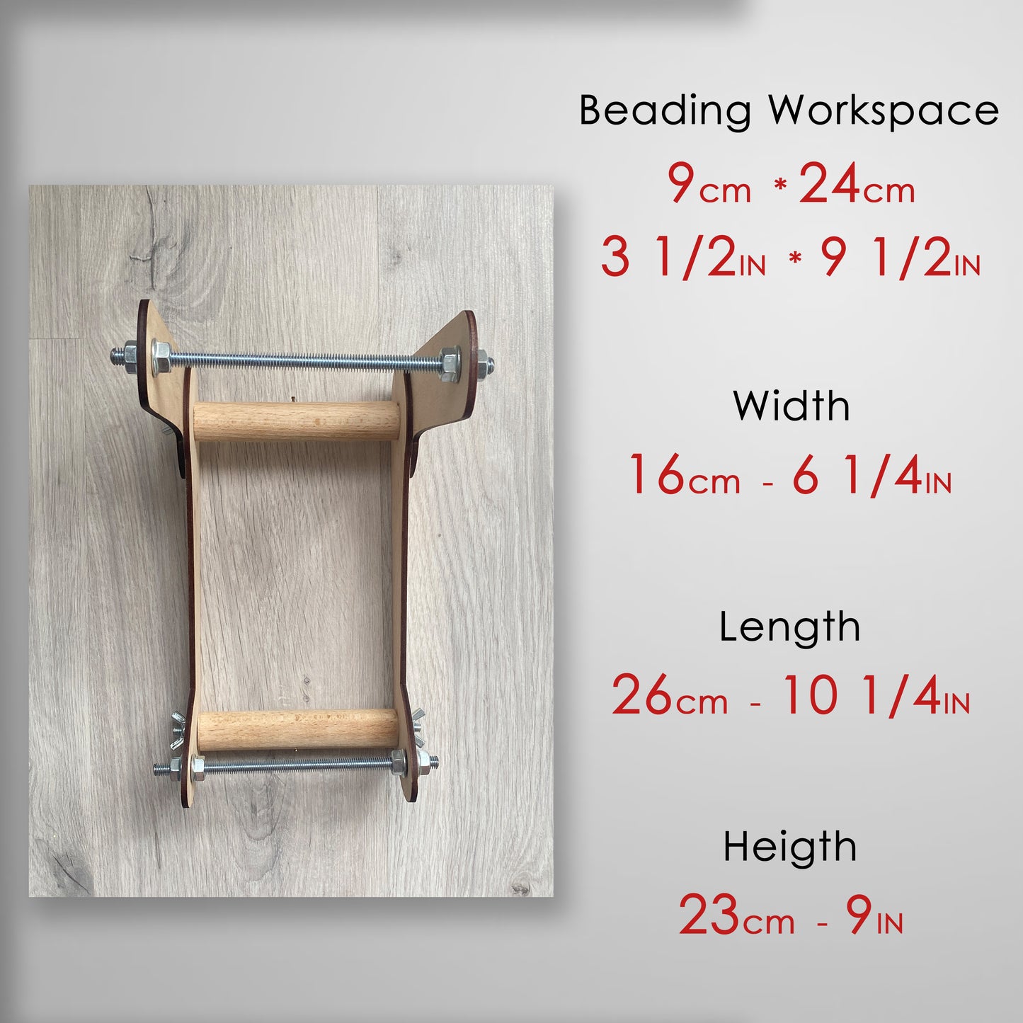 Light Wooden Easy Loom for LONG seed beadwork weaving