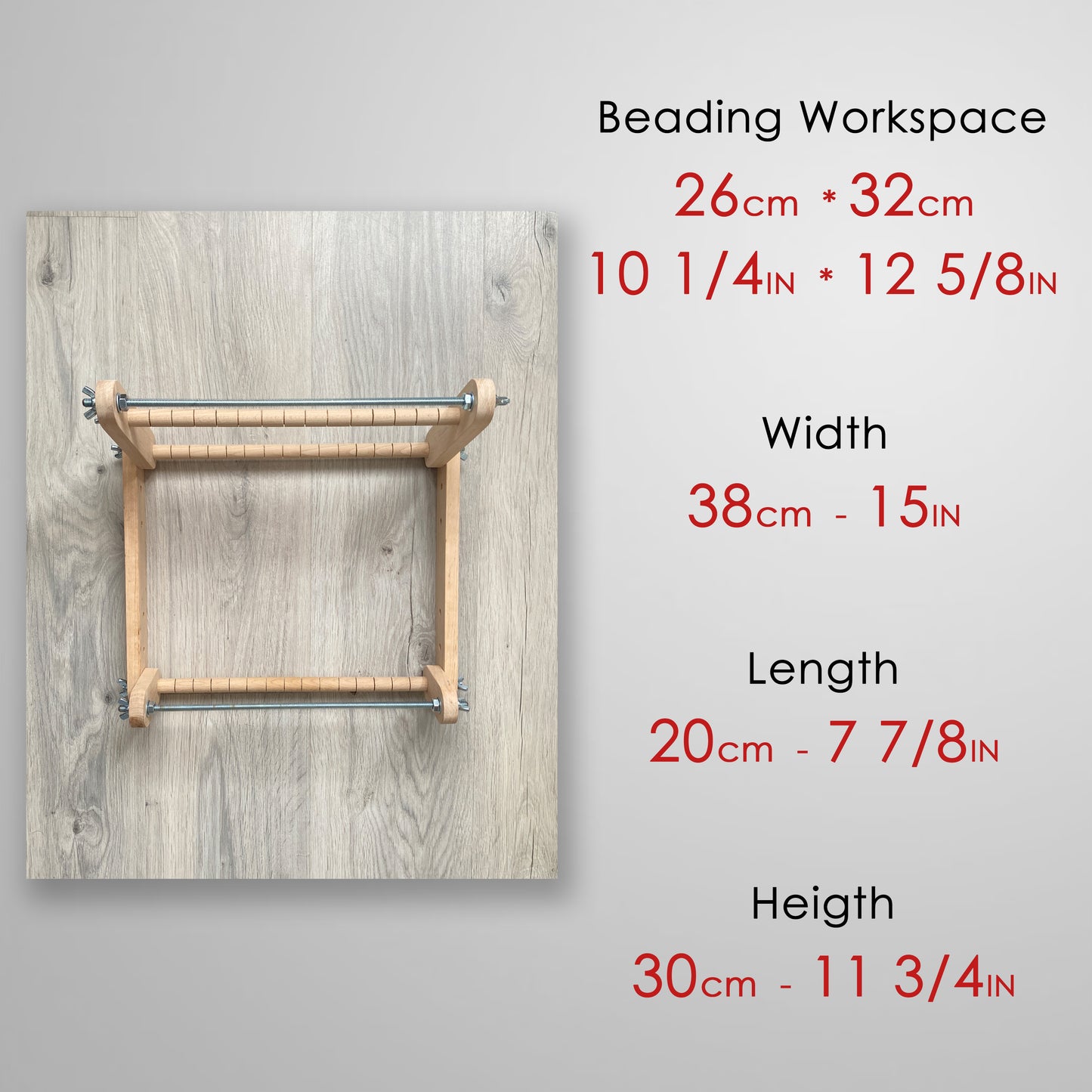 Upright Big Loom for LONG seed beadwork weaving